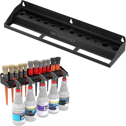 UNITEDPOWER Brush and Trigger Bottle Holder, Wall Mount Storage Rack Organizer by UNITEDTOOLSUNITEDPOWER