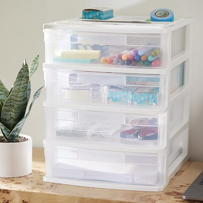 Gracious Living 4 Drawer Desktop & Countertop Organizer w/Organization Lid - Image 6