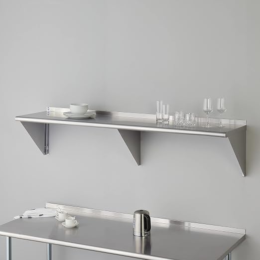 ROCKPOINT Stainless Steel Shelf 18 x 72 Inches 500lb, NSF Metal Commercial - Image 2
