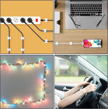 200 Pcs Cable Clips, Adhesive Cable Organizer Cord Holder Wire Clip Wire - Image 7