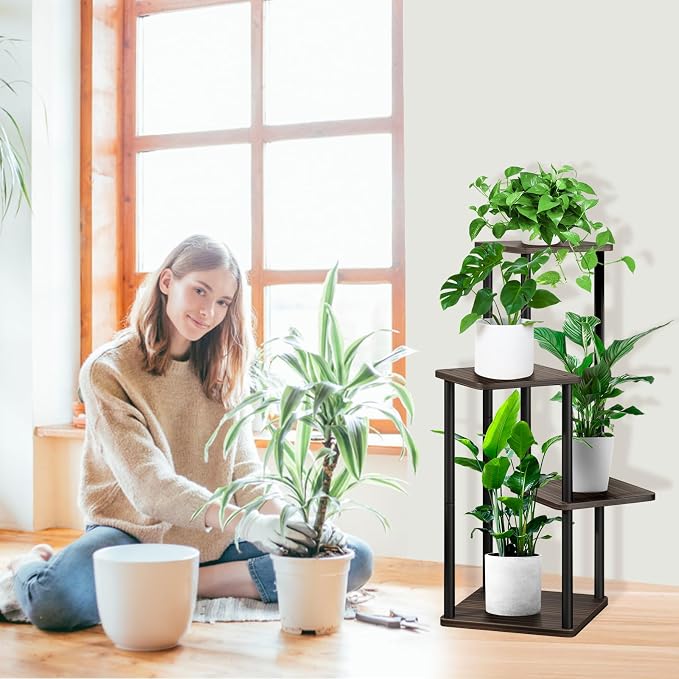 4-Tier Wooden Flower Shelf, Plant Stand - Image 6