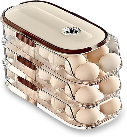 Egg Organizer for Refrigerator，egg Holder for Fridge by ShuNuac