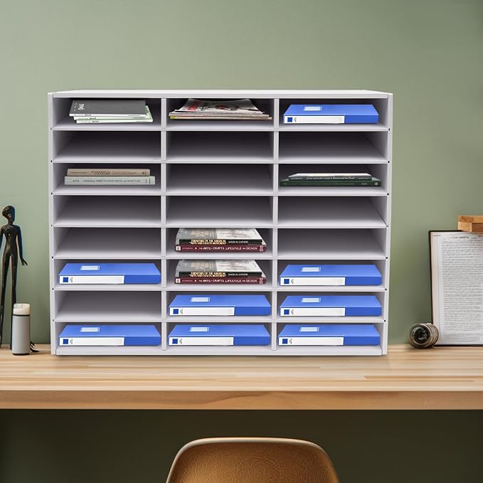 Mail Sorter Organizer, 24 Compartments Mailbox - Image 3