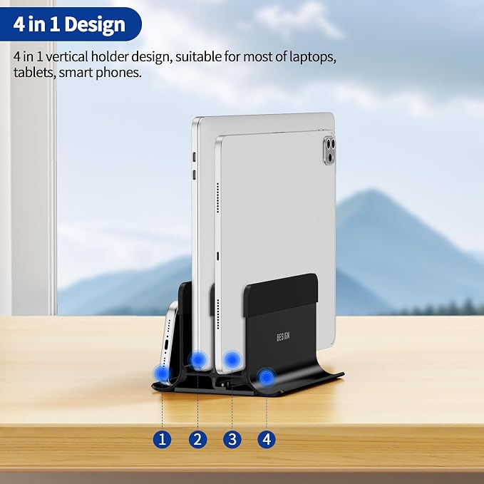 BESIGN LS13 Vertical Laptop Stand Holder - Image 2