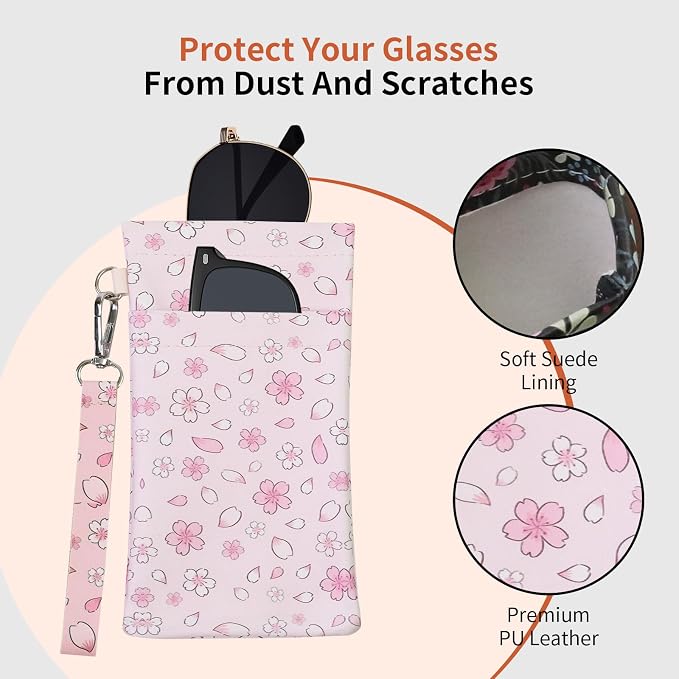 Double Eyeglass Case Soft Dual Glasses Case - Image 3