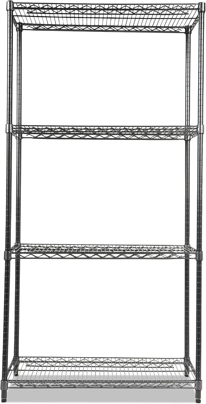 Alera Wire Shelving Starter Kit, Four-Shelf, 36w x 18d x 72h - Image 4