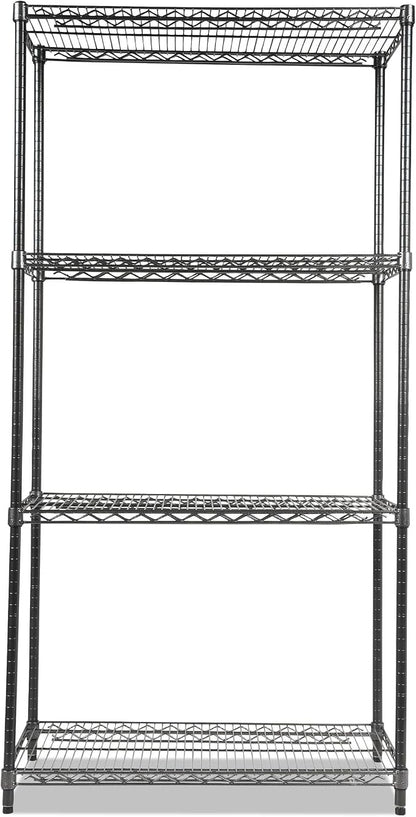 Alera Wire Shelving Starter Kit, Four-Shelf, 36w x 18d x 72h - Image 4