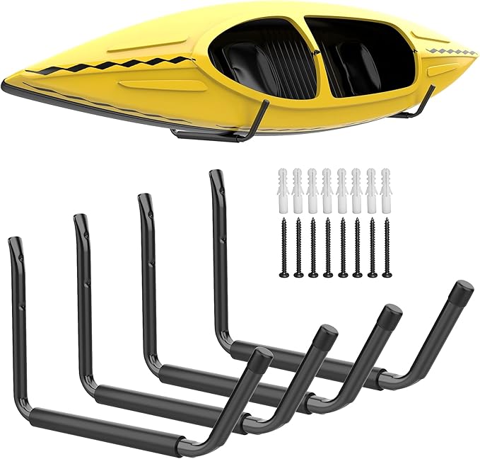 WALMANN Lightweight Kayak Storage Rack, Wall Mount Kayak Hooks by WALMANN
