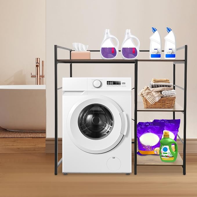 3 Tier Washing Machine Shelf, Over The Washer and Dryer Storage Shelves Space - Image 6
