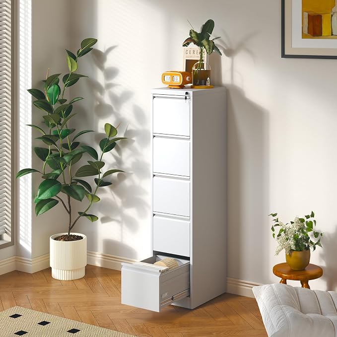 Metal File Cabinet 5 Drawers, Vertical Filing Cabinet - Image 6