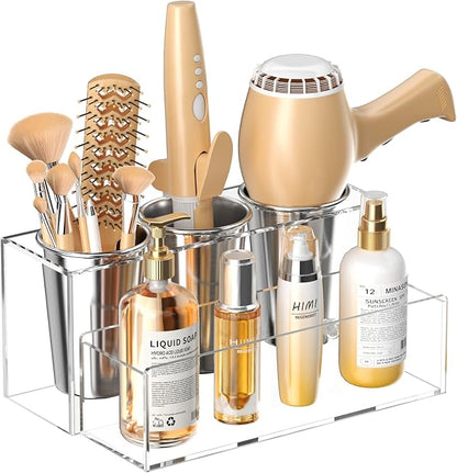 HIIMIEI Hair Tool Organizer, Acrylic Hair Dryer Holder, Bathroom Countertop by HIIMIEI