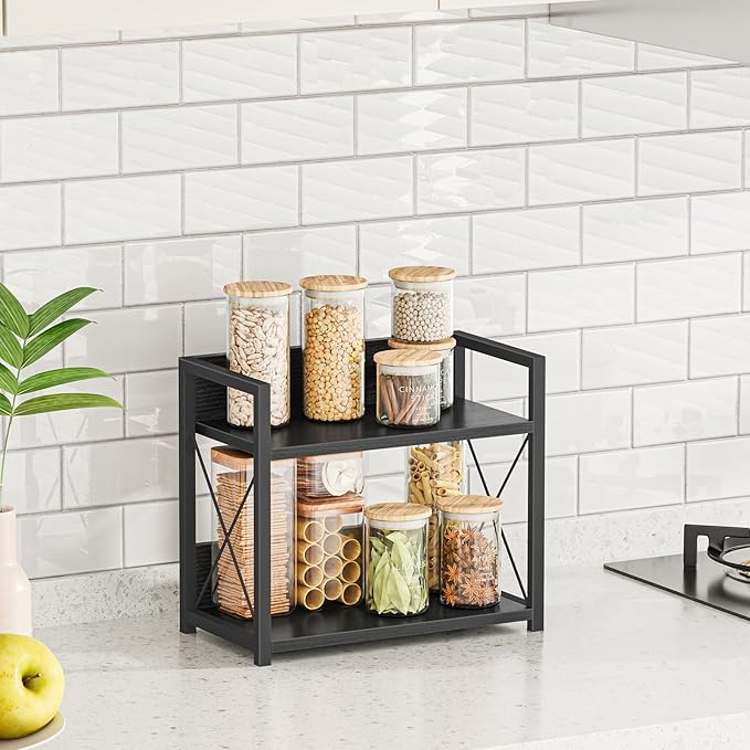 Giikin Kitchen Counter Shelf, 2 Tier Kitchen Spice Rack Organizer - Image 4