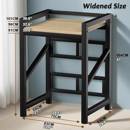 Over The Washer and Dryer Storage Shelf, Widen & 3 Height Adjustable Stacking - Image 2