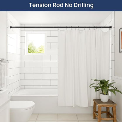 ENJOYBASICS 2 Pack Tension Curtain Rod, 32-78" Adjustable, No Tools, - Image 8
