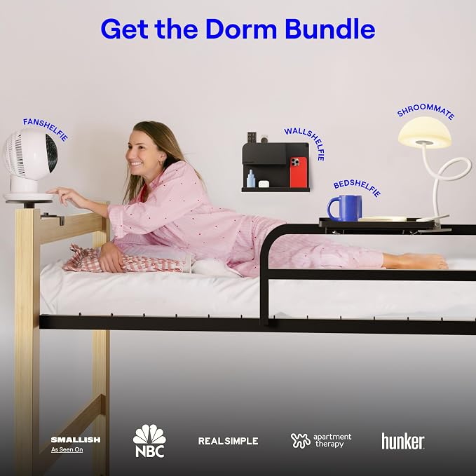 BedShelfie Bedside Shelf for Dorm Room Bunk Bed & Top Bunk, College Dorm Room - Image 5