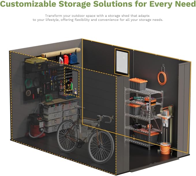 Patiowell 6x10 FT Outdoor Storage Shed - Image 6