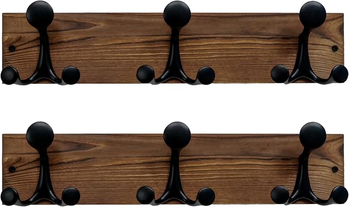 SKOLOO 17-Inch Wood Coat Rack Wall Mount by SKOLOO