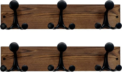 SKOLOO 17-Inch Wood Coat Rack Wall Mount by SKOLOO