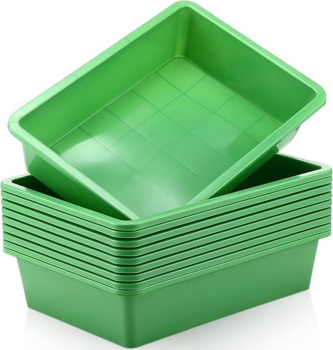 Hoteam 10 Pcs Flat Storage Organizer Tray Bin Paper Tray by Hoteam