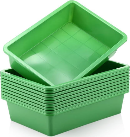 Hoteam 10 Pcs Flat Storage Organizer Tray Bin Paper Tray by Hoteam