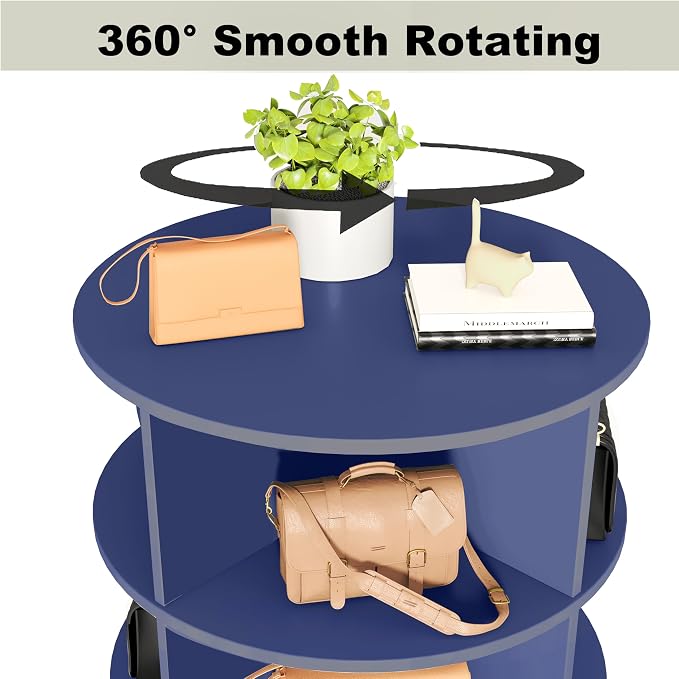 HomVent Rotating Shoe Rack, 7-Tier Spinning Shoe Rack Tower | 360° Revolving - Image 5