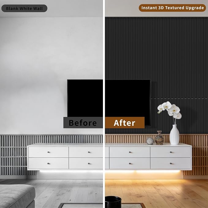 RITOLLO 8-Pack PVC Slat Wall Panels - Image 8