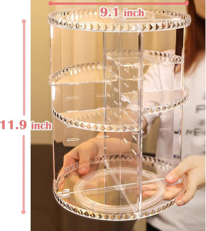 Rotating Makeup Organizer, DIY 8 Adjustable Layers Spinning Skincare Organizer - Image 6