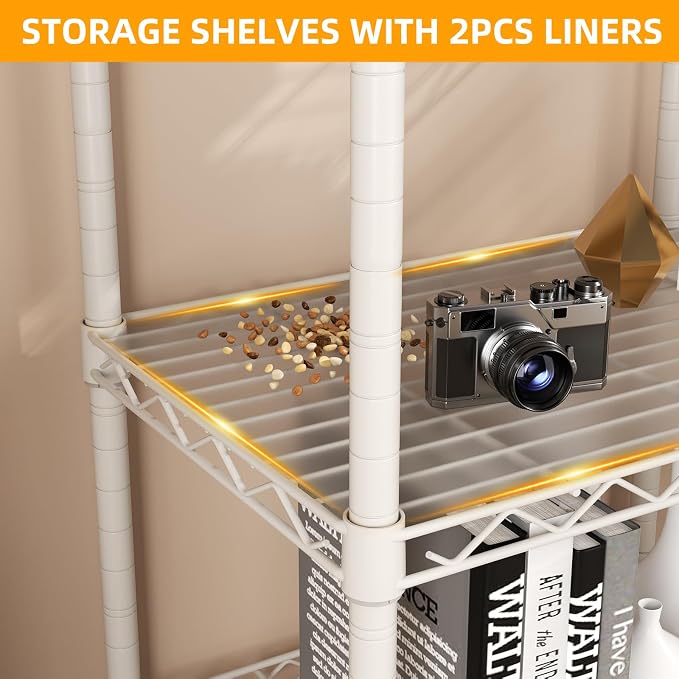 SINGAYE 4 Small Shelves Storage Shelf Wire Shelving Unit Metal Shelf Adjustable - Image 4