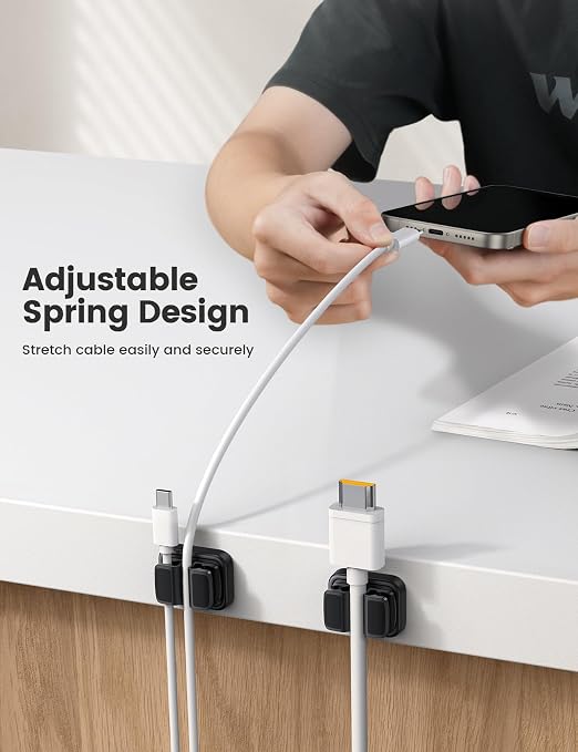 3-in-1 Cord Spring Clip Holder - Image 3