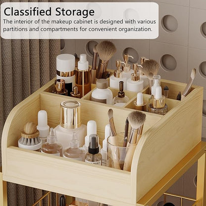 Makeup Organizer Cart with Drawers, Floor Skincare Organizers Make Up - Image 3