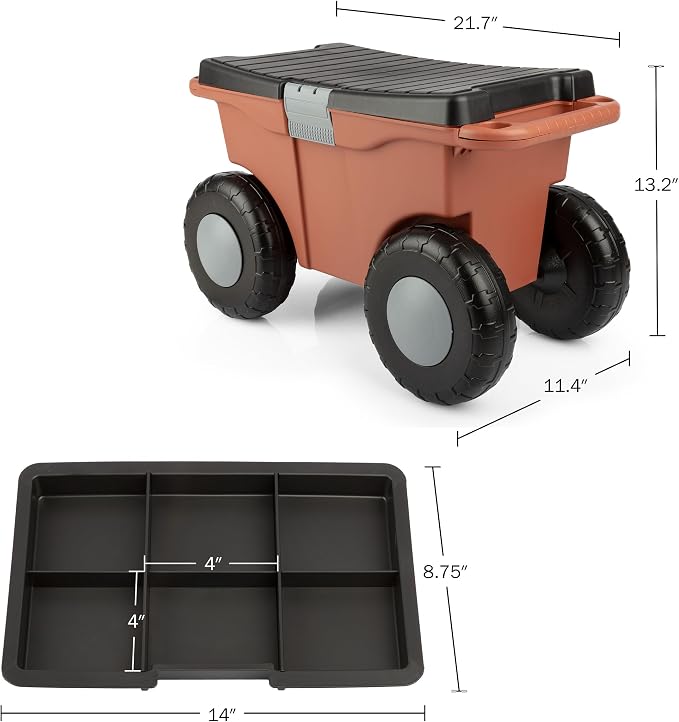 Pure Garden Rolling Garden Cart - Image 3