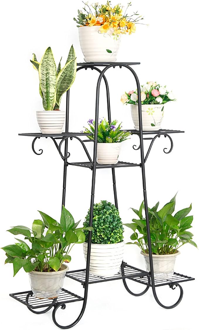 7 Tier Metal Plant Stand Planter Rack, Iron Flower Pot Display Rack Plant Rack - Image 7