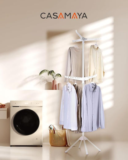 CASAMAYA Clothes Drying Rack Foldable, 74.8 inch 2 Tier Laundry Drying Rack - Image 2