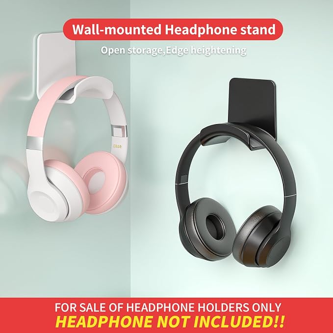 Headphone Wall Mount Mini Headphone Hook Holder - Image 2