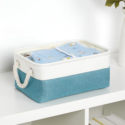Bidtakay Small Storage Baskets for Shelves 3 Pack Fabric Storage Bins for - Image 4