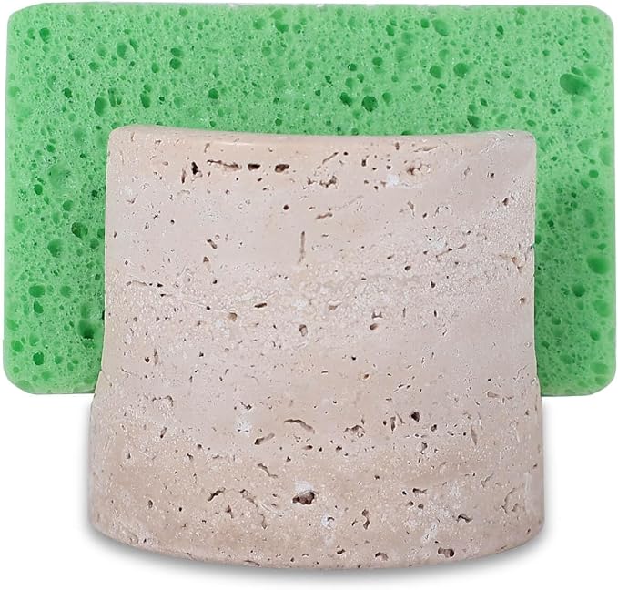 Travertine Marble Sponge Holder by JIMEIMarble