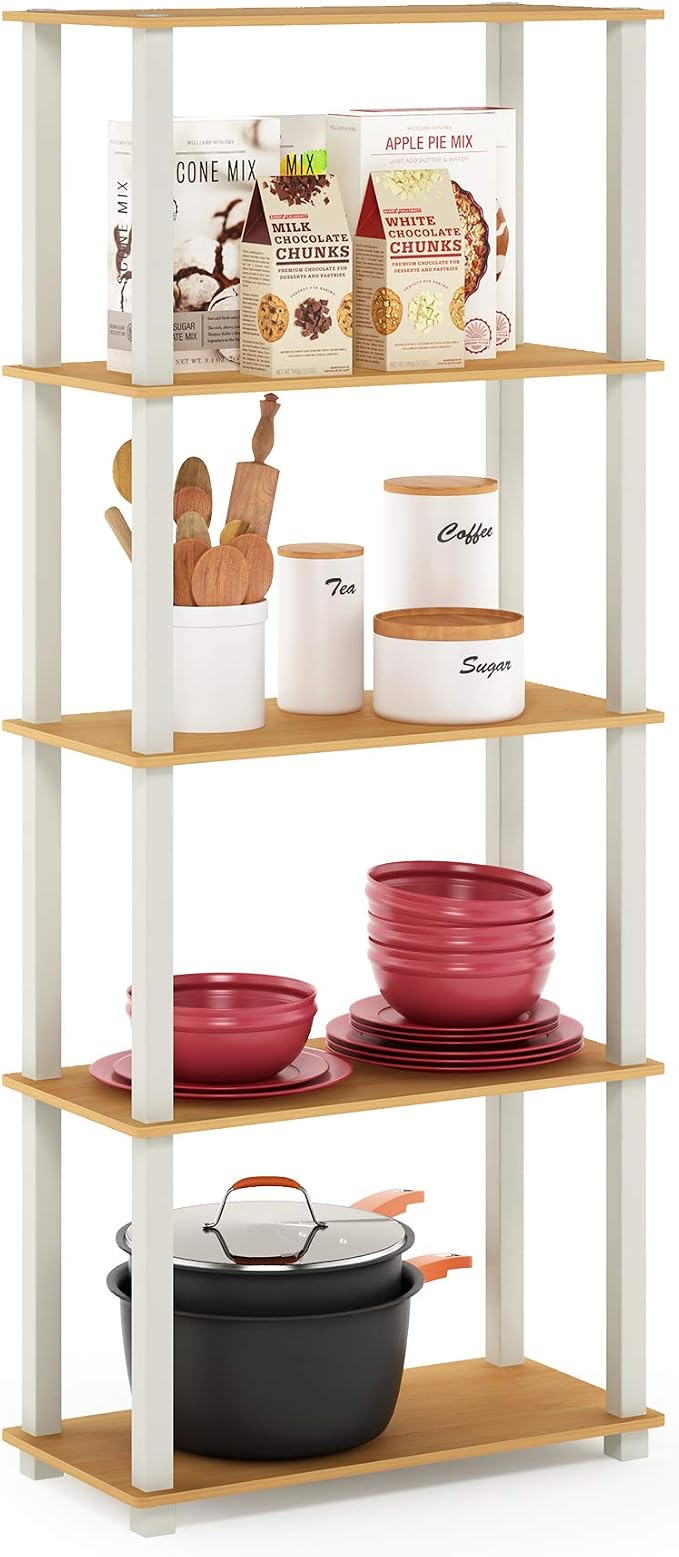Furinno Turn-N-Tube 5-Tier Multipurpose Shelf / Display Rack / Storage Shelf / by Furinno-FitsYourSpaceFitsYourBudget