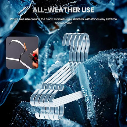 Jiang&Rong 20 Pack Stainless Steel Hangers - Image 5