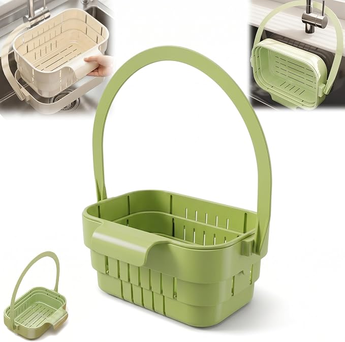 Foldable Hanging Kitchen Sink Drain Basket, Collapsible Space Saving Colander by Unknown