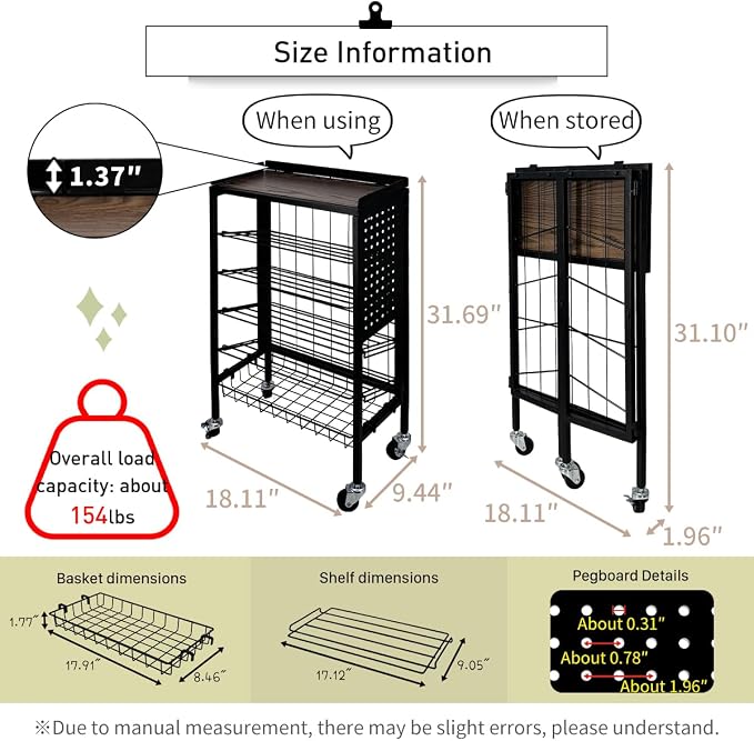 Lumizone Foldable Book Cart 6-Tier Large Capacity Bookshelf Single Sided - Image 9