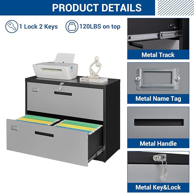 2 Drawer Lateral File Cabinet - Image 5