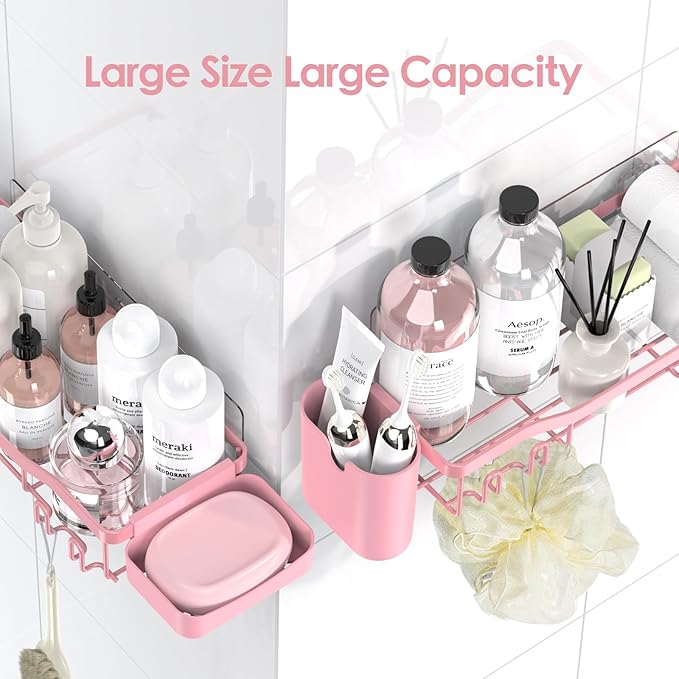 Shower Caddy Adhesive Shower Organizer 7-Pack, Rustproof Stainless Steel - Image 8