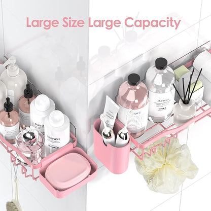 NESOMI Shower Caddy Adhesive Shower Organizer 8-Pack, Rustproof Stainless Steel - Image 9