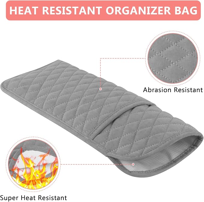Heat Resistant Hair Tools Organizer Bag Portable Travel Storage Cover Pouch - Image 3