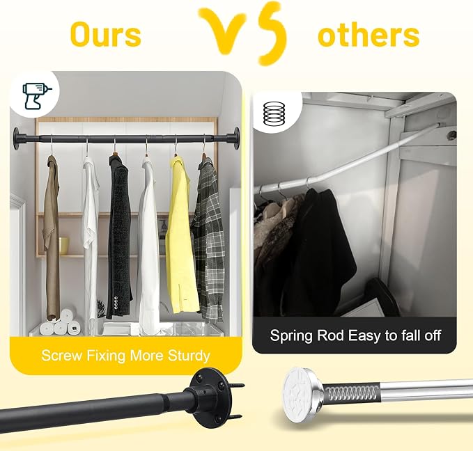 Closet Rod, 30 to 49 inch Adjustable Closet Rods - Image 6