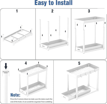 2 Pack Pull-Out Storage Organizers, Under Sink Organizer and Storage - Image 7
