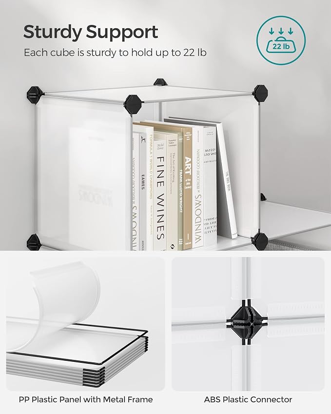 SONGMICS 6 Cube Storage Organizer, Modular Bookshelf, DIY Closet Organizers and - Image 4