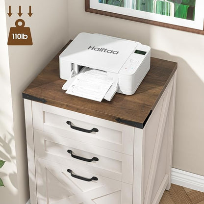 Farmhouse File Cabinet with 3 Drawers - Image 5