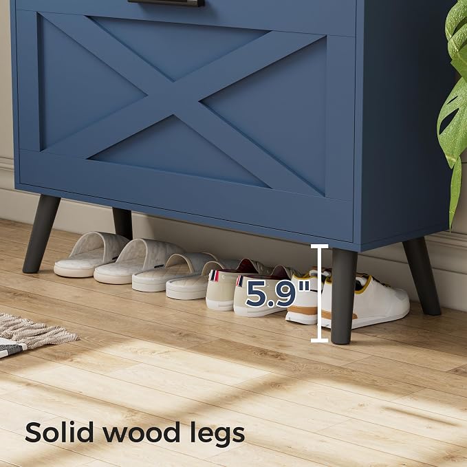Homleke Farmhouse Shoe Storage Cabinet - Image 4