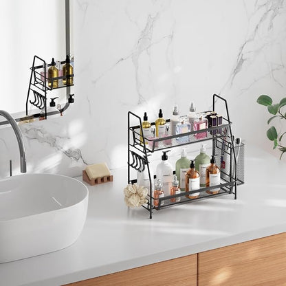 VITVITI 2-Tier Bathroom Organizer Countertop, Metal Wire Mesh Bathroom Counter - Image 3